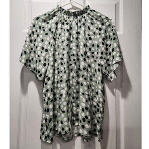 Ann Taylor Women's Sage Green and Cream top NEW